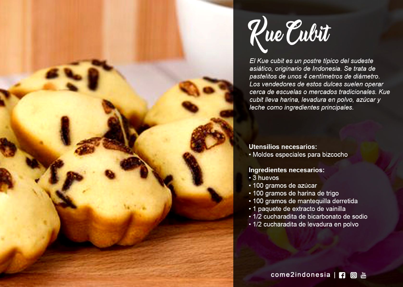 Comida tradicional de Indonesia: kue cubit