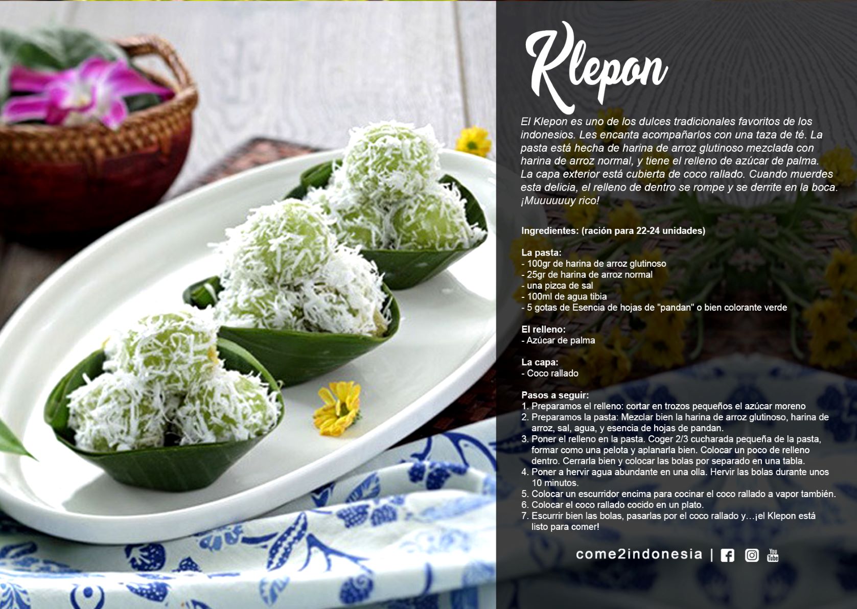 KLEPON - Comida tradicional de Indonesia -