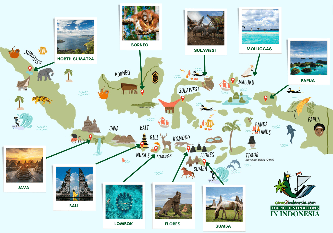 Los 10 mejores destinos de Indonesia